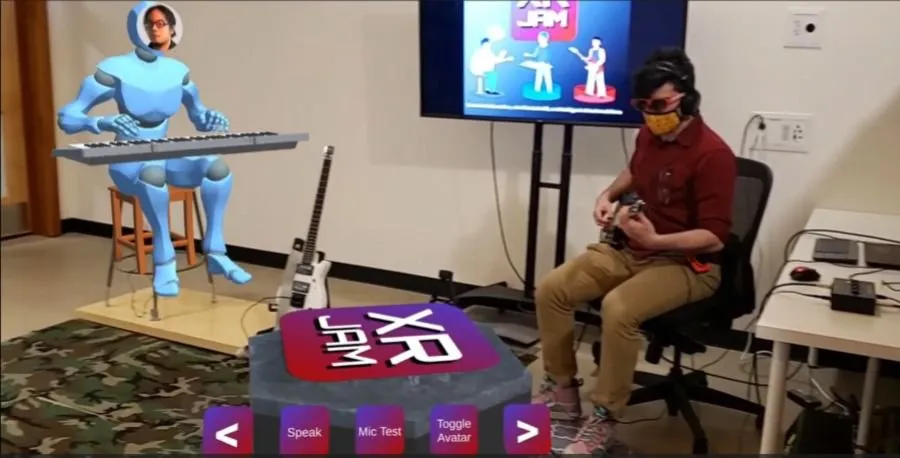 Jamming with AI-driven virtual musicians in XR Jam.